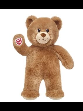 Build-A-Bear Brown Plush Teddy Bear with Paw Patch